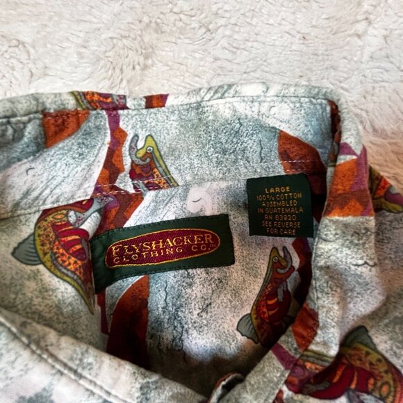 Flyshacker Clothing Co Men's Large Fishing Shirt Button Down Multicolor Casual - Picture 3 of 8
